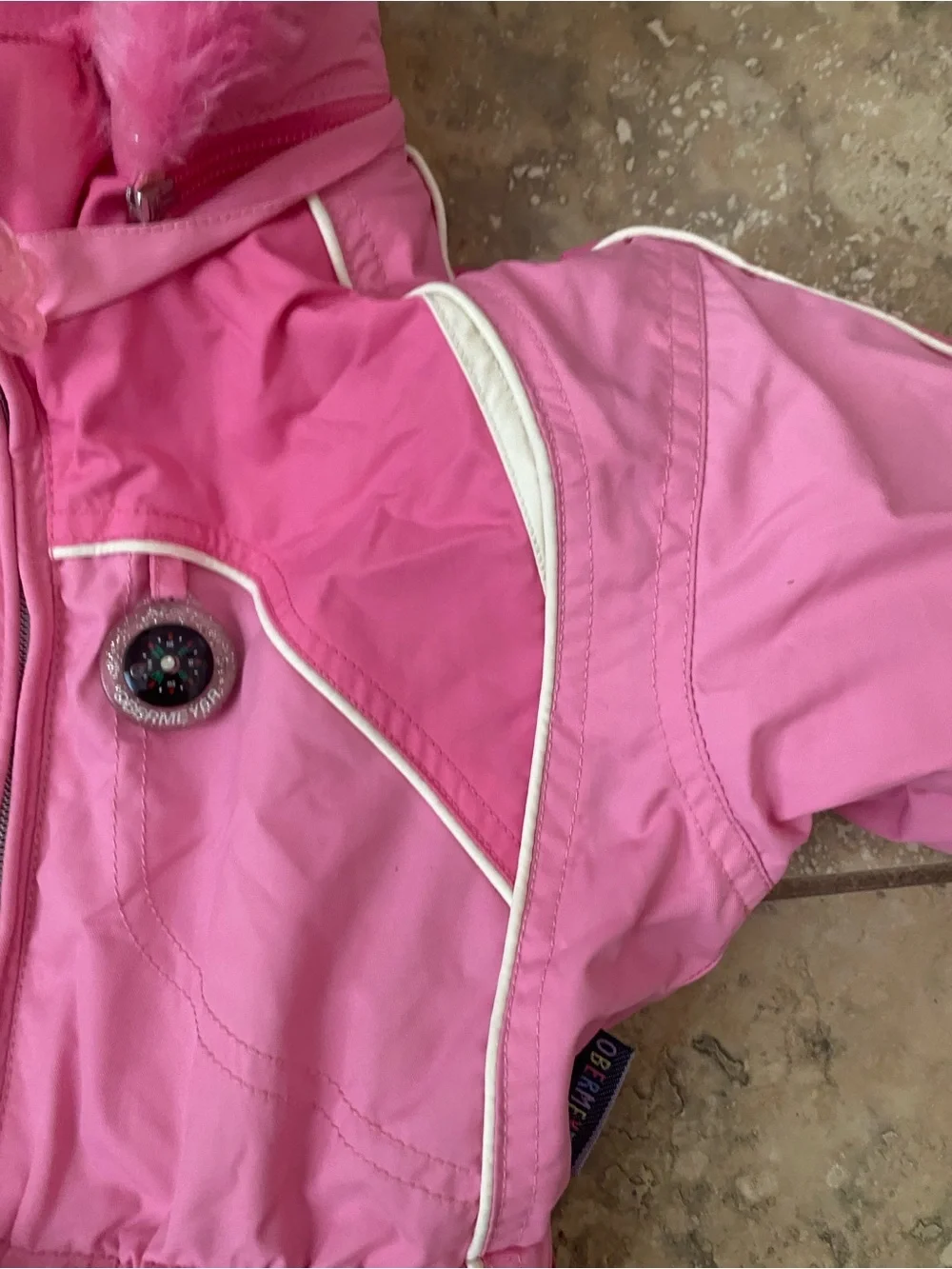 Obermeyer Preschool Girls Pink Belted One-Piece Ski Snow Gorpcore Suit Size 2